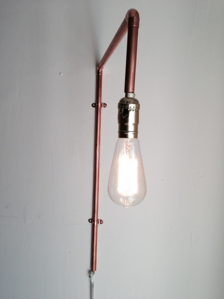 copper pipe DIY lamp